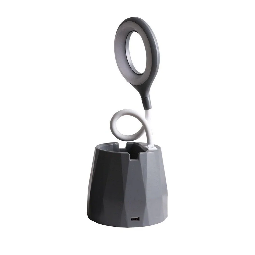 Mainstays LED Desk Lamp Organizer with USB Charging Port Yellow MTSL1038AJG   4W